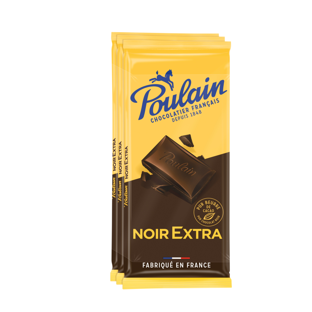 Tablette Chocolat Noir Extra POULAIN - 3x100g