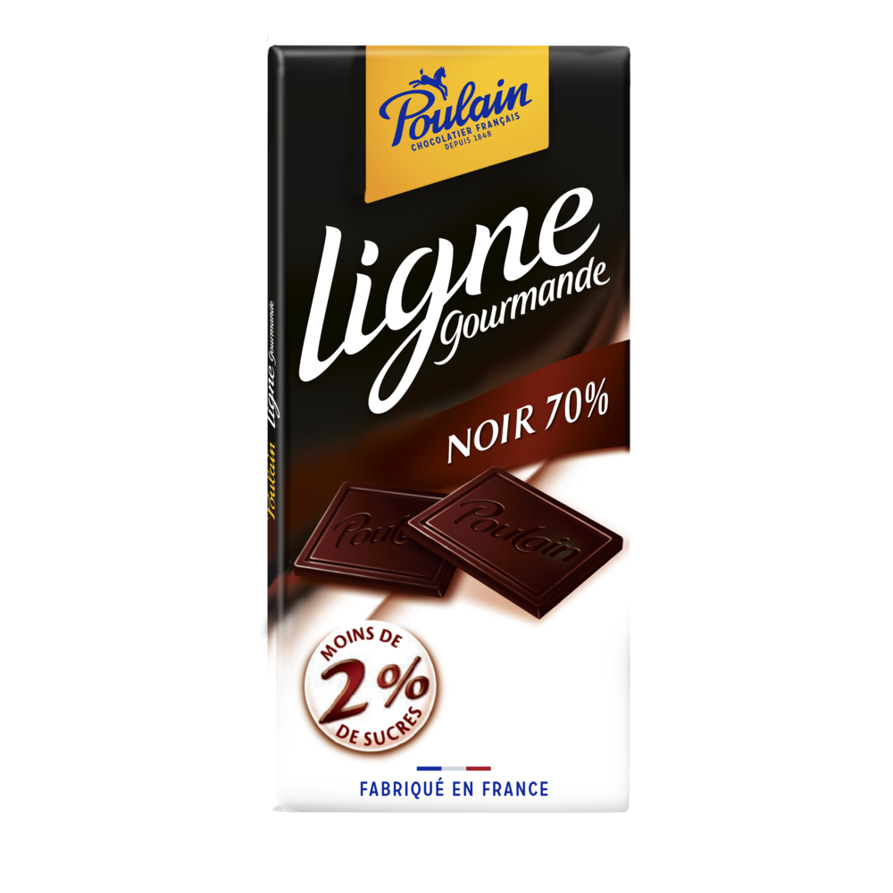 Tablette Chocolat Noir 70% Fine & Gourmande POULAIN - 100g