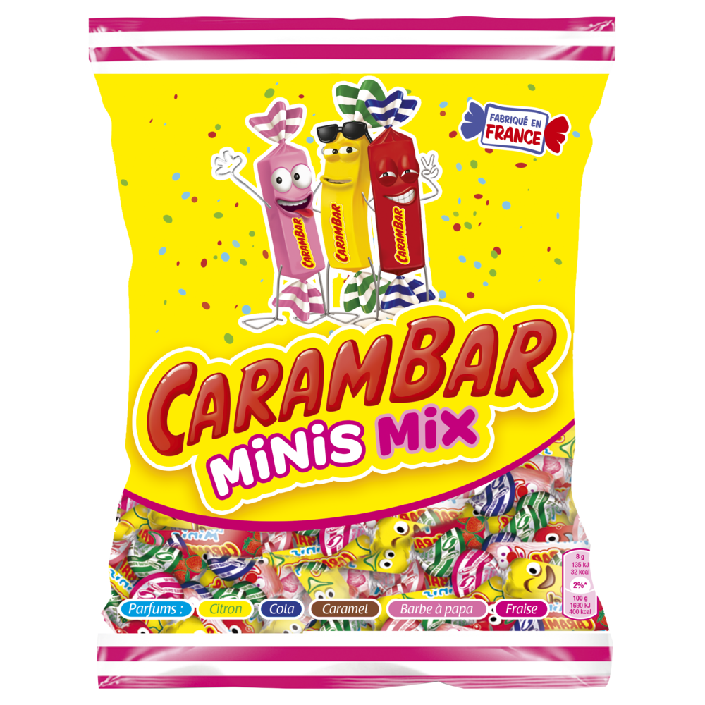 Bonbons Mini Mix CARAMBAR - Sachet de 220g