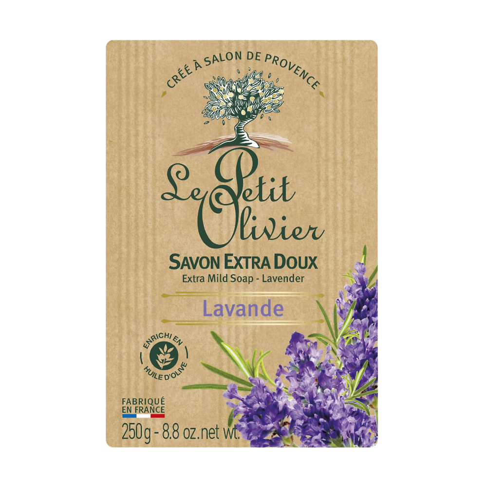 Savon parfumé lavande LE PETIT OLIVIER, 250g