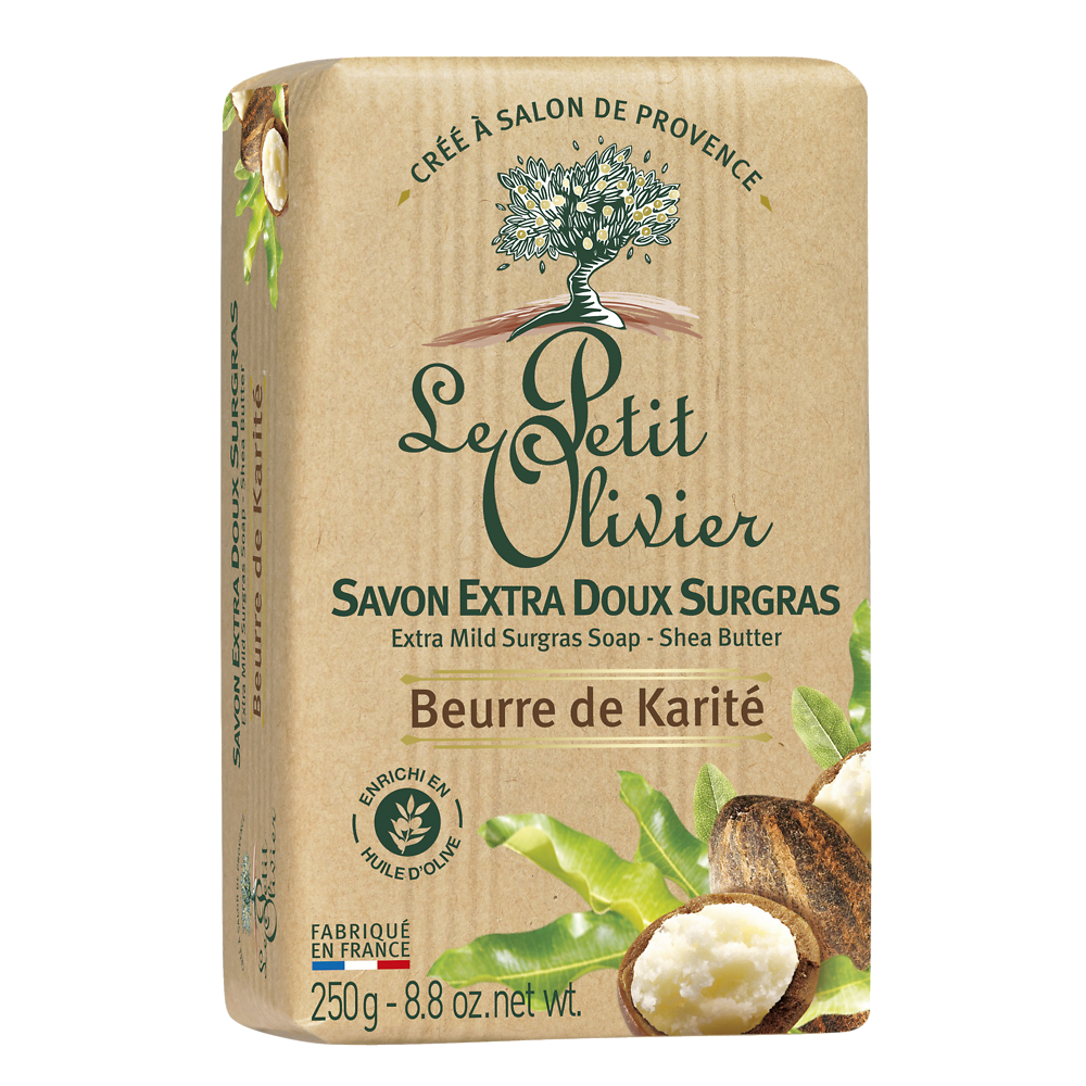 Savon extra doux au karité LE PETIT OLIVIER, 250g