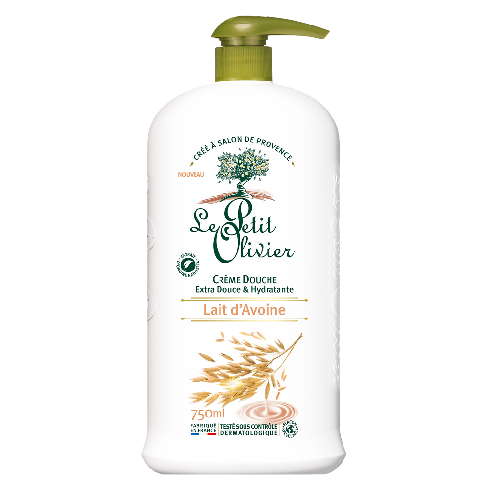 Crème douche extra douce au lait d'avoine LE PETIT OLIVIER 750ml