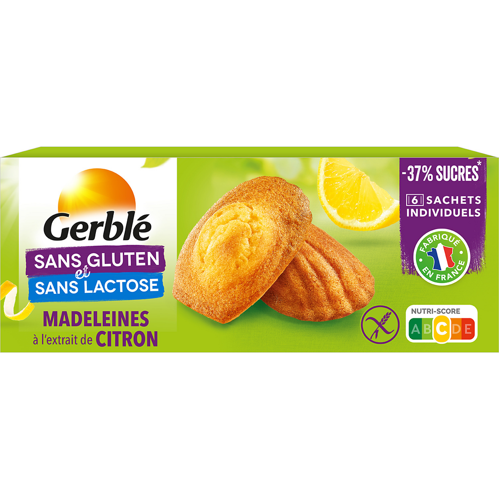 Madeleine  Citron Sans Gluten GERBLE  -  180  g