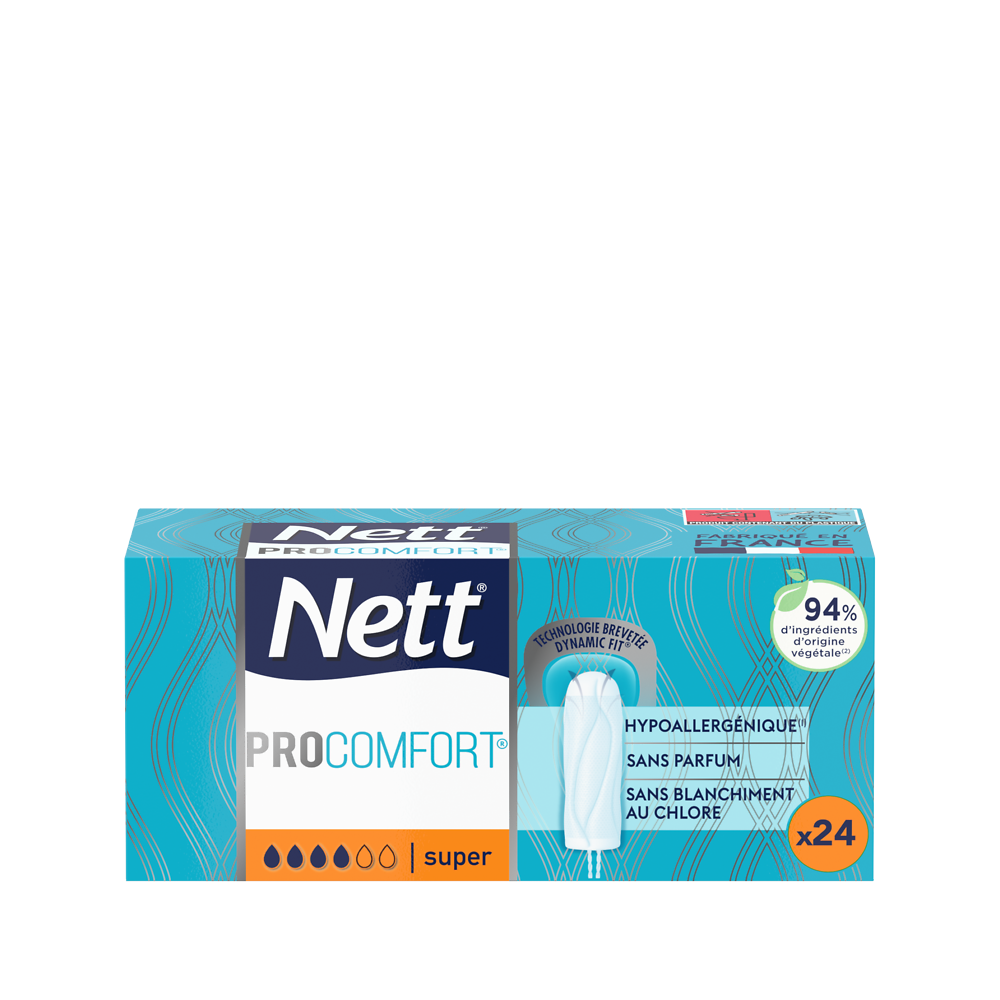 Tampons sans applicateur pro confort super NETT, x24