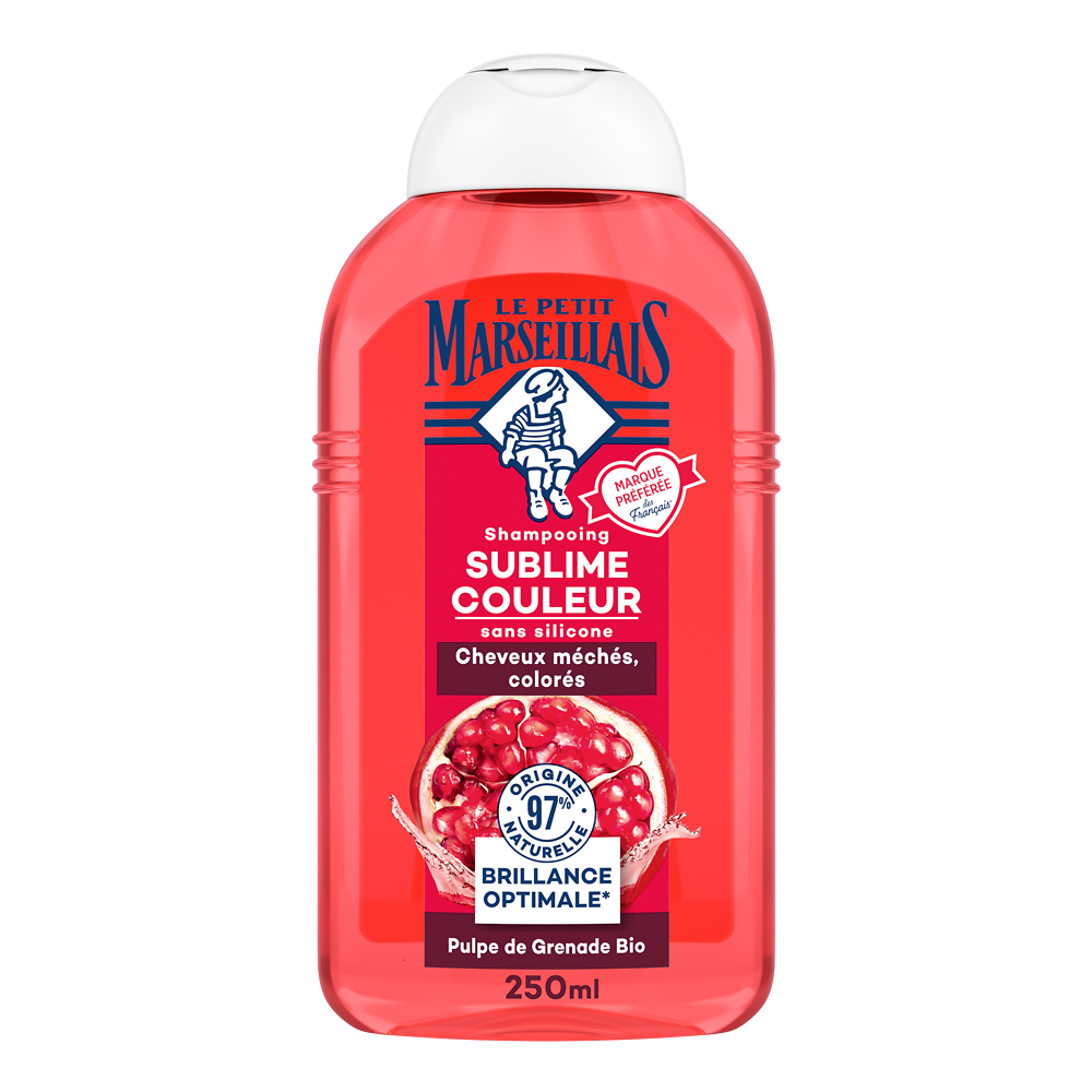 Shampooing sublime couleur infusion coquelicot grenade bio LE PETIT MARSEILLAIS, 250ml