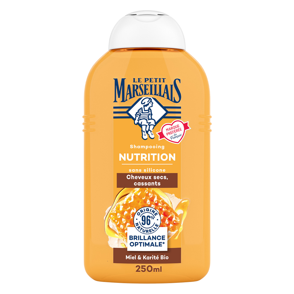 Shampooing miel&karité nutrtion LE PETIT MARSEILLAIS 250ml