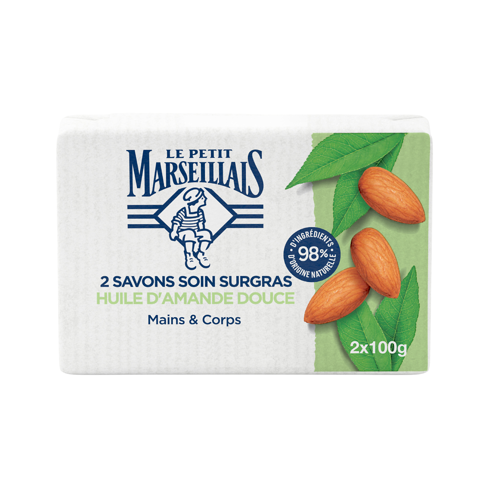 Savon amande douce LE PETIT MARSEILLAIS 2x100g