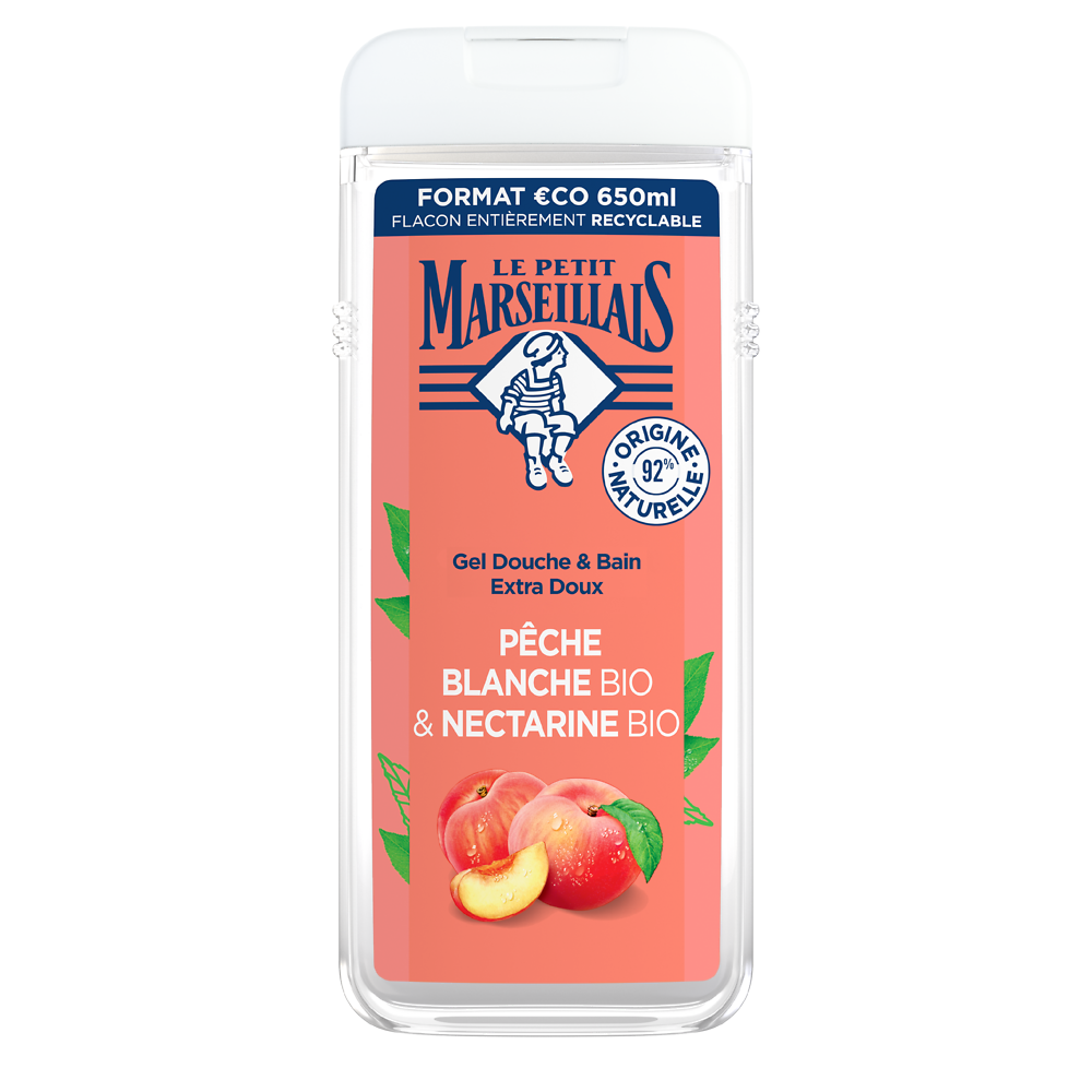 Gel Douche extra doux peche nectarine LE PETIT MARSEILLAIS flacon 650ml