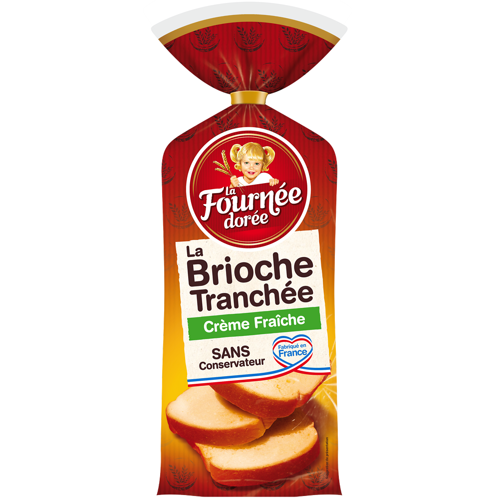 Brioche tranchée à la crème fraîche LA FOURNÉE DORÉE, 500g