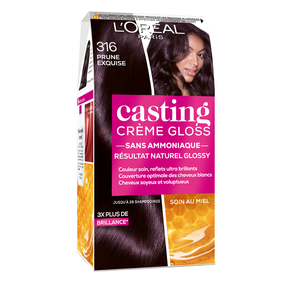 Coloration ton sur ton CASTING Crème Gloss, prune, n°316