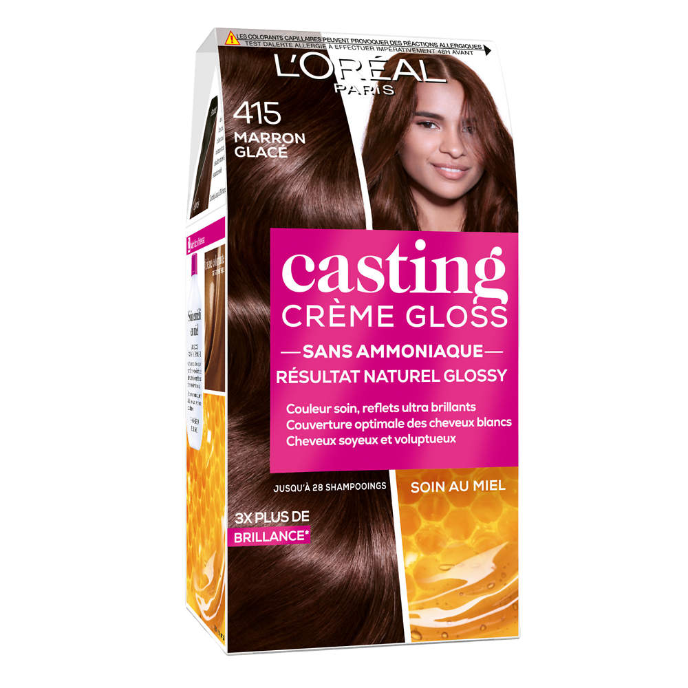 Coloration CASTING Crème Gloss, marron glacé, n°415