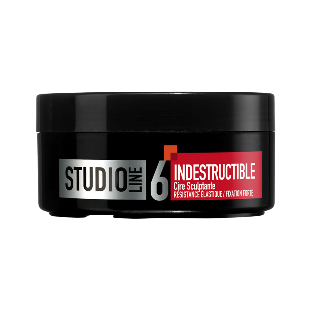 Cire coiffante sculptante indestructible STUDIO LINE, pot de 75ml