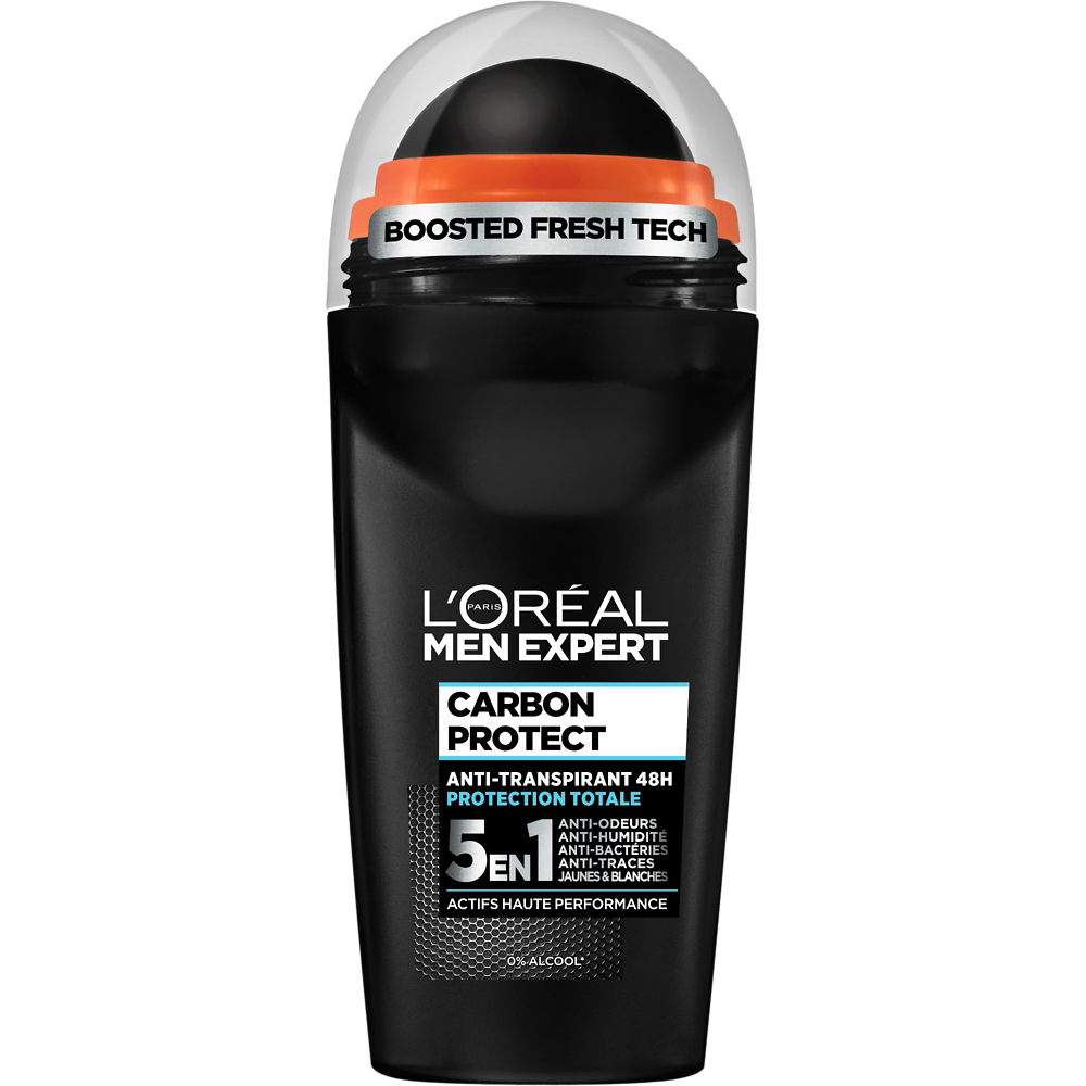 Déodorant Homme anti-transpirant CARBON PROTECT MEN EXPERT L'OREAL - Bille 50 ml