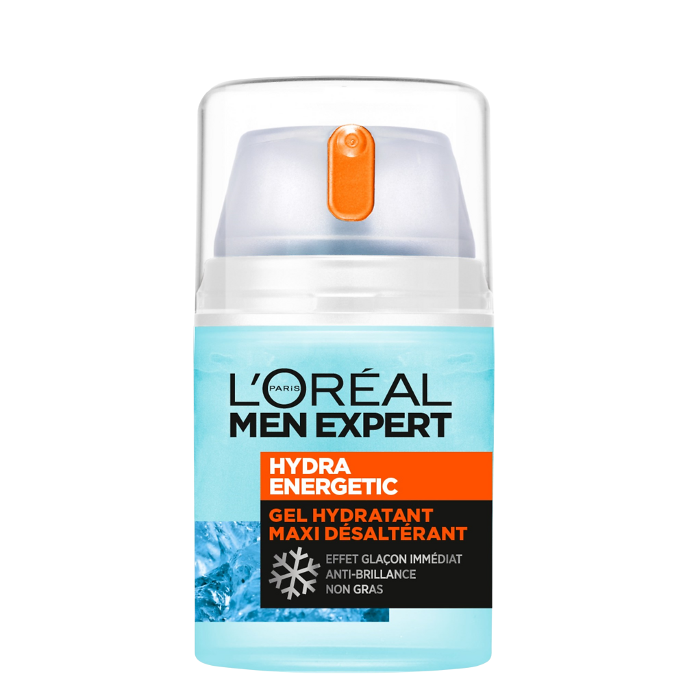 Soin homme Hydra Energetic maxi désaltérant MEN EXPERT, pompe de 50ml