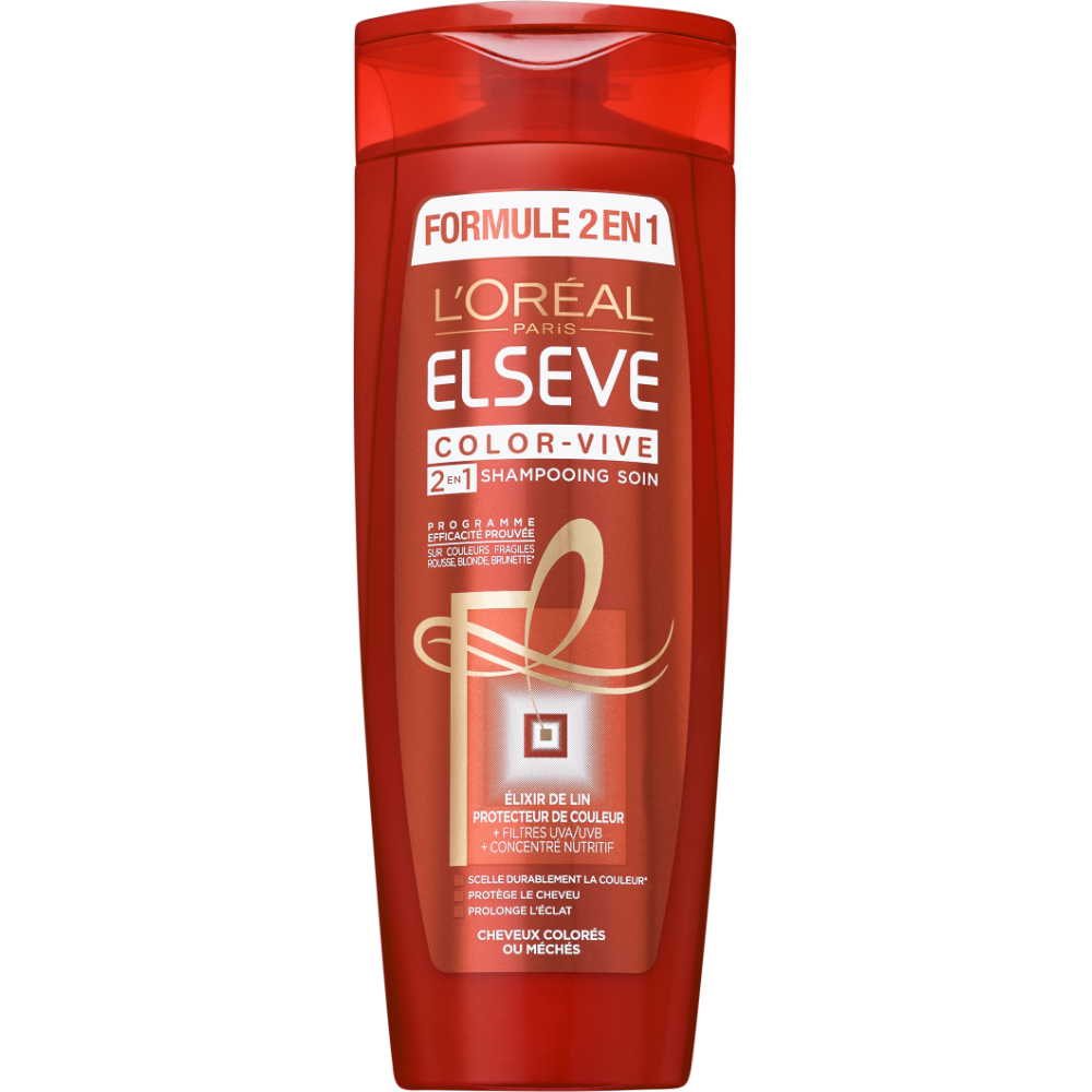 Shampooing Soin 2en1 Cheveux Colorés ELSEVE 300ml