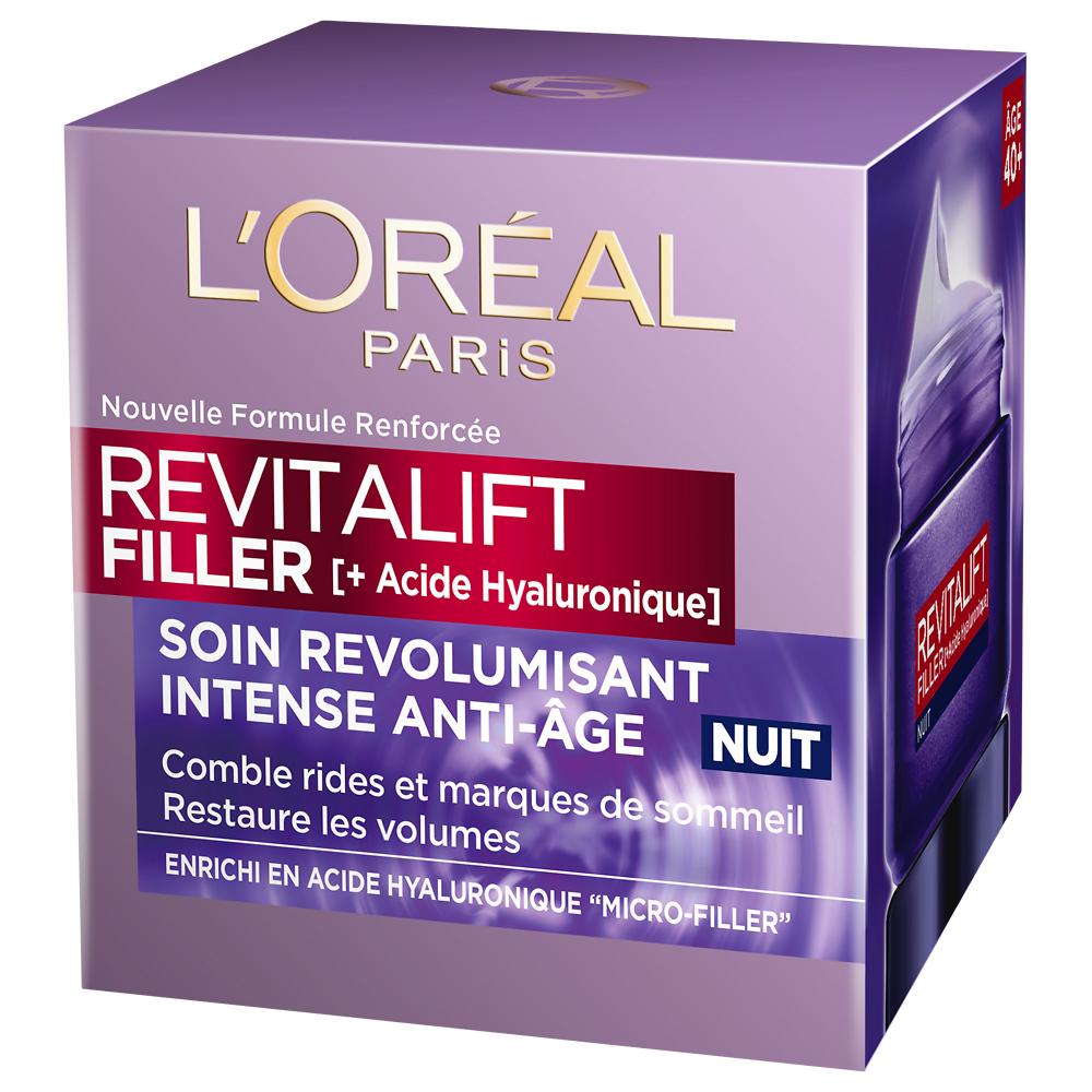 Revitalift Filler - Crème Anti-Rides Visage Nuit Revolumisant L'OREALPARIS Pot 50ml