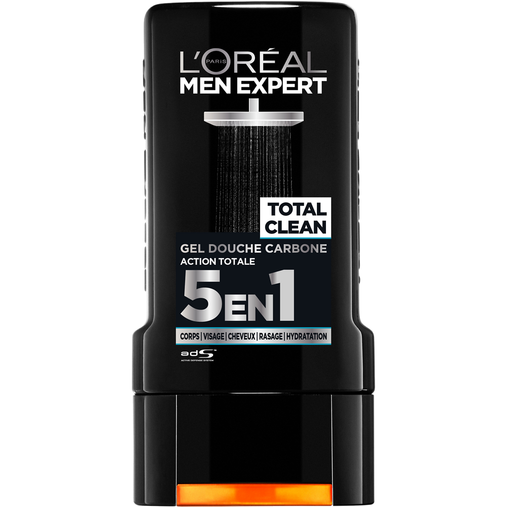 Gel Douche Pure Carbon Gel Douche Action Totale 5en1 MEN EXPERT 300mL