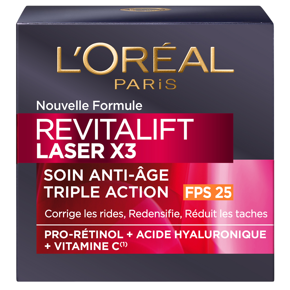 Revitalift Laser Crème Anti-Rides Visage Jour Régénérant FPS20 L'OREALPARIS Pot 50ml