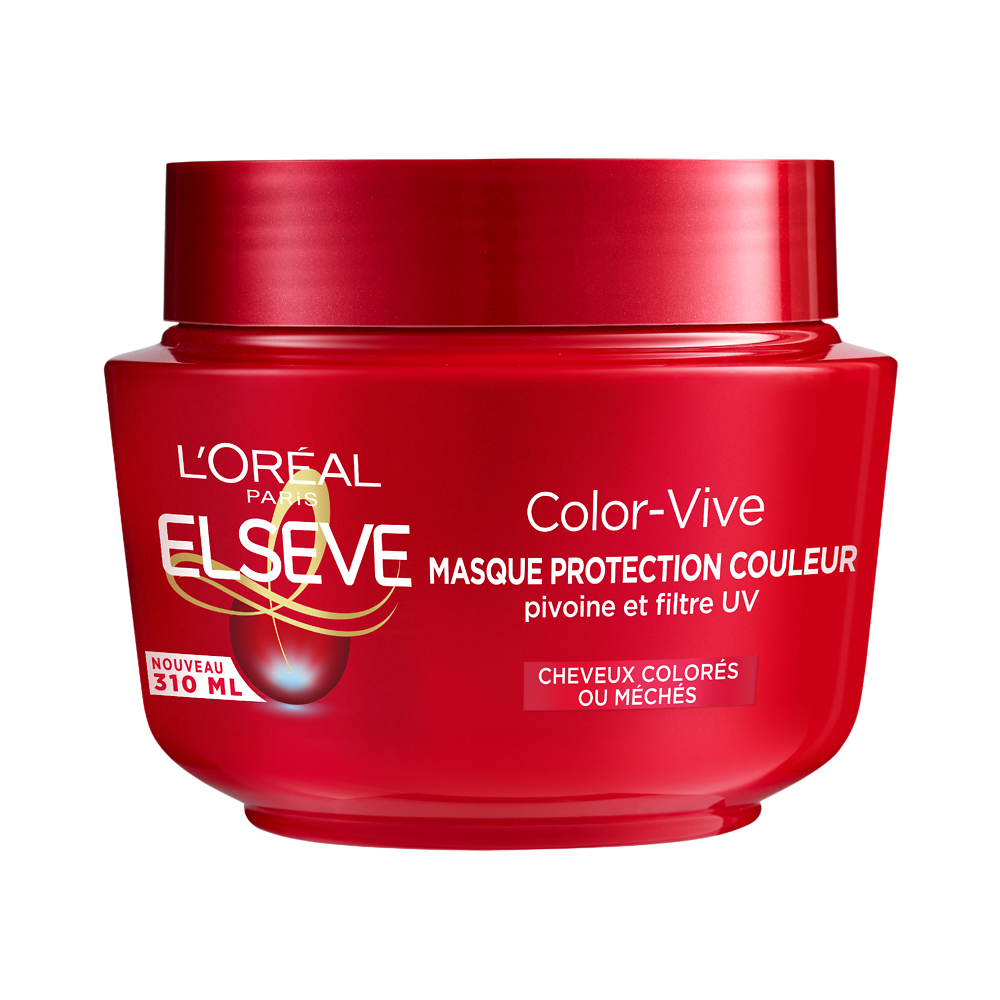 Shampooing Color Vive Masque Cheveux Colorés L'OREAL PARIS ELSEVE Pot310 ml