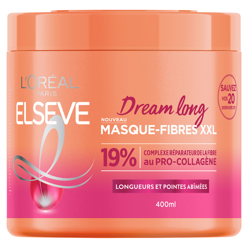 Masque capillaire Fibres XXL Longueurs et Pointe Abimées ELSEVE 400ml