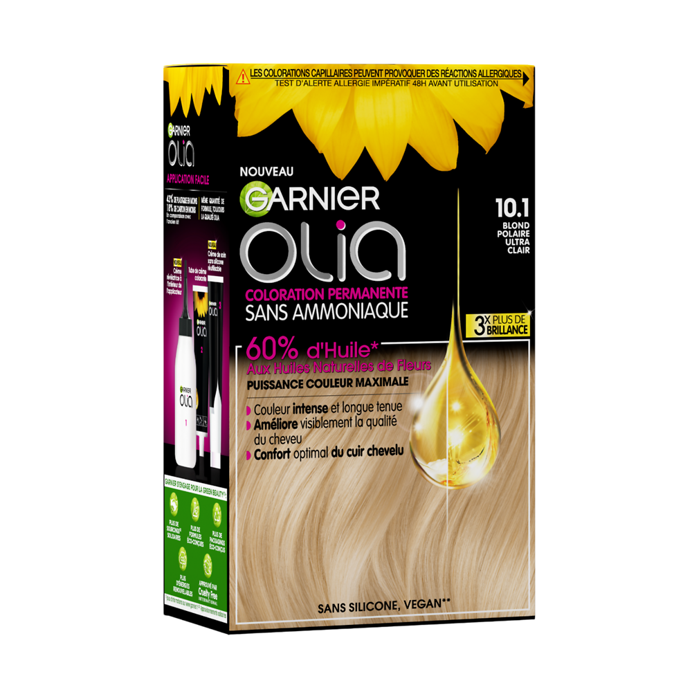 Coloration permanente OLIA blond ultra polaire 10.1