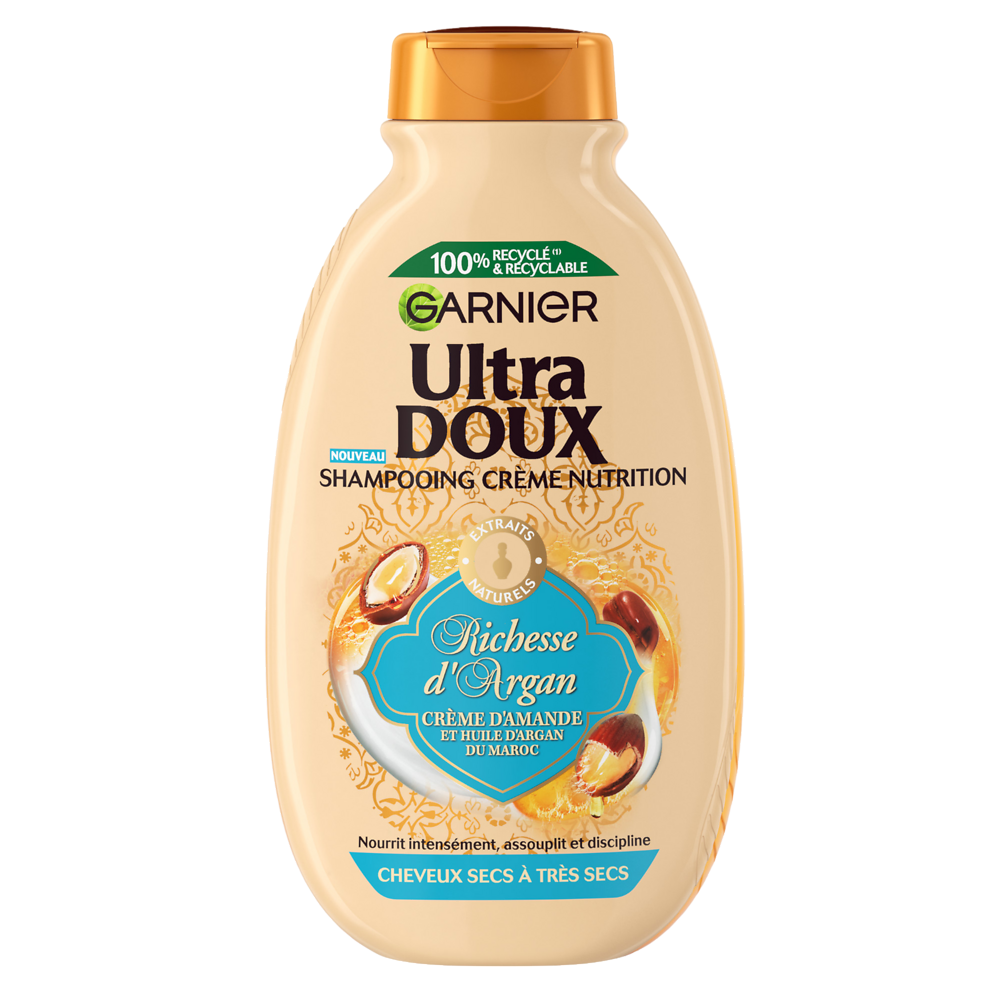 Shampooing Crème Nutrition Richesse d'Argan ULTRA DOUX 250ml