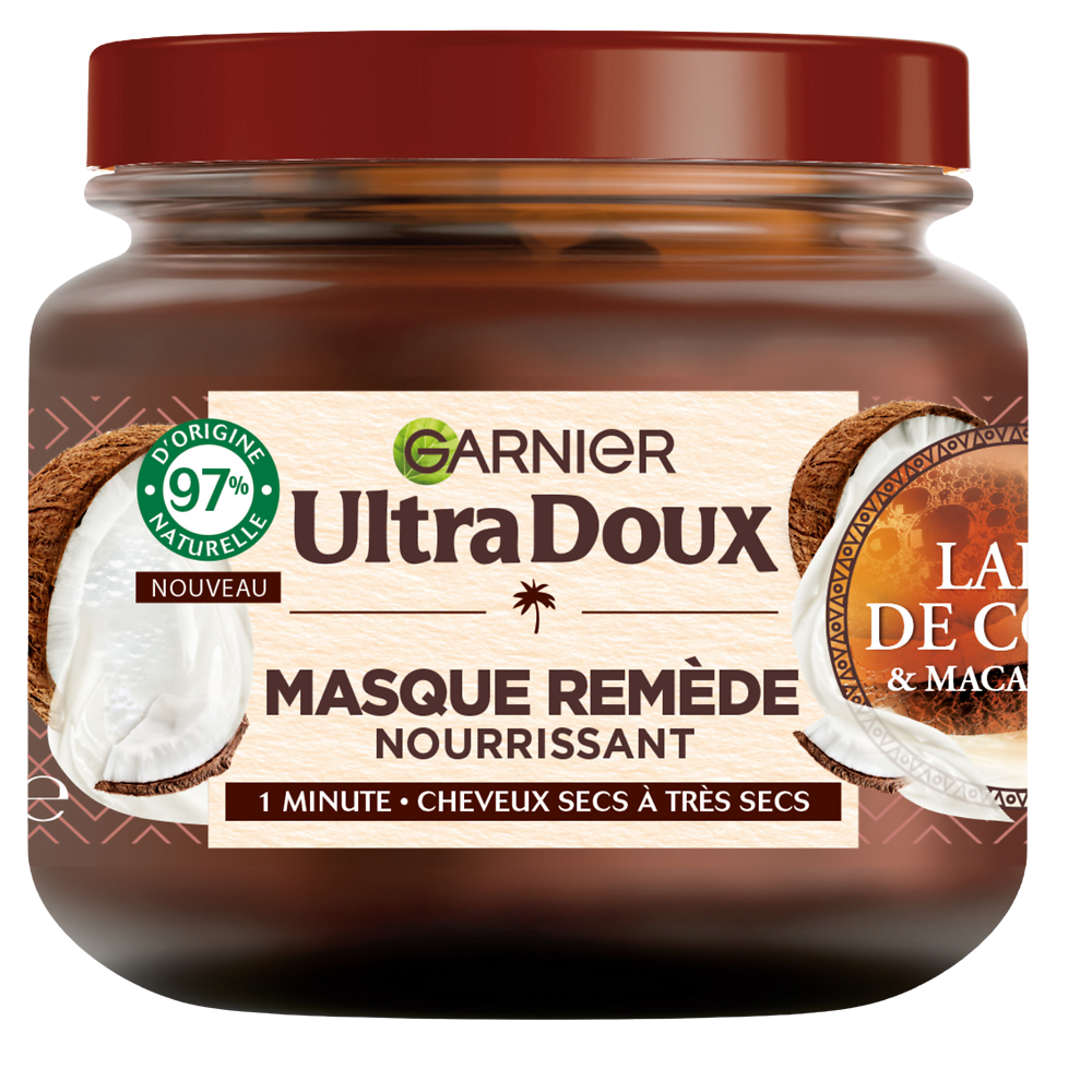 Masque Remède Nourrissant Lait de Coco Macadamia ULTRA DOUX 340ml