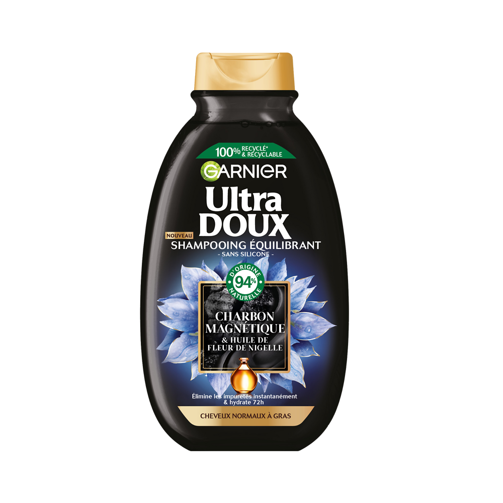 Shampooing ultra doux charcoal GARNIER 250ml