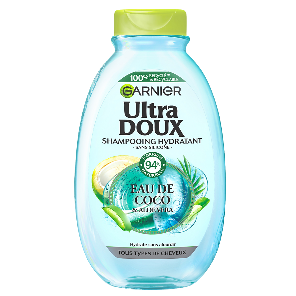 Shampooing Hydratant Eau de Coco Aloe Vera ULTRA DOUX 300ml