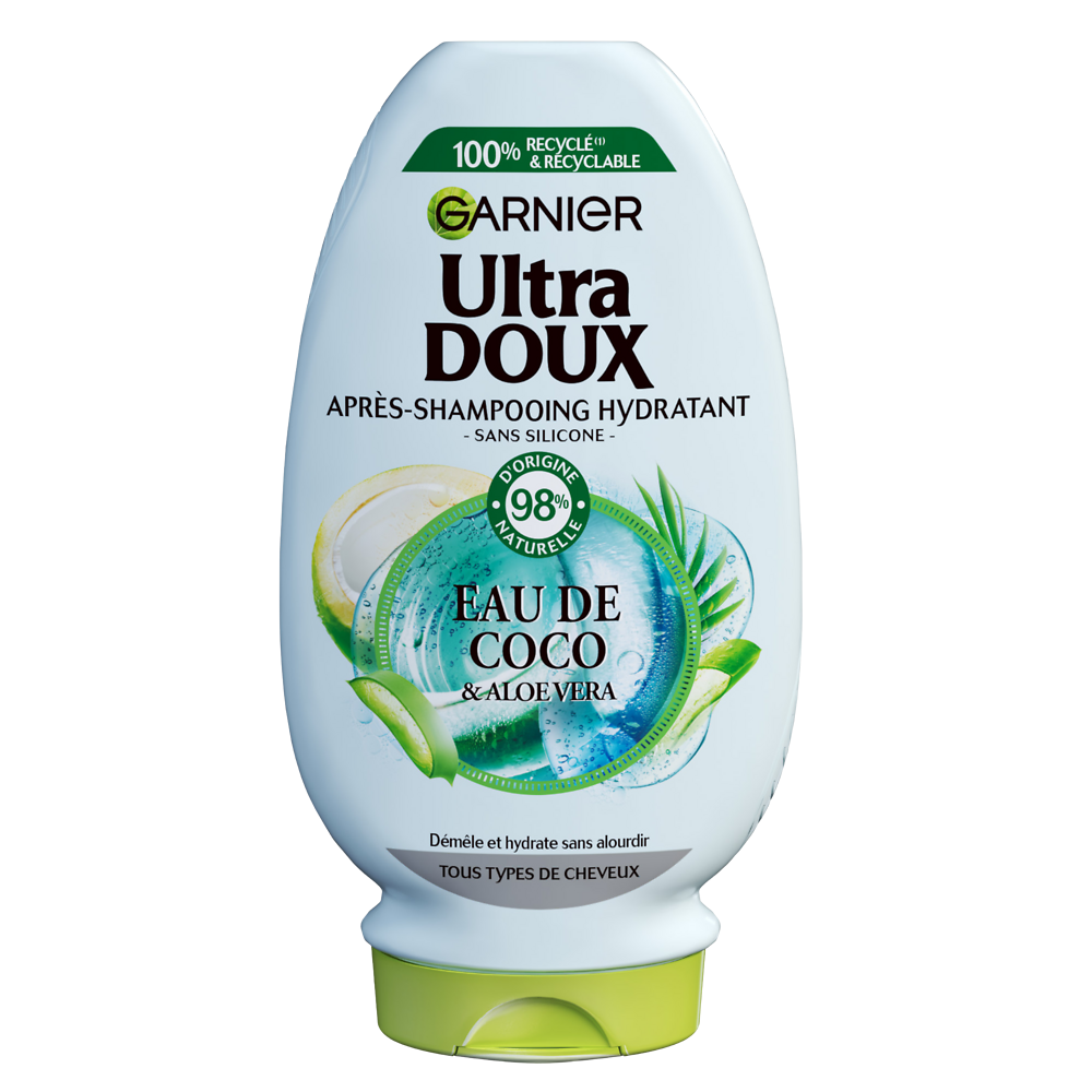 Après-Shampooing Hydratant Eau de Coco Aloe Vera ULTRA DOUX 250ml