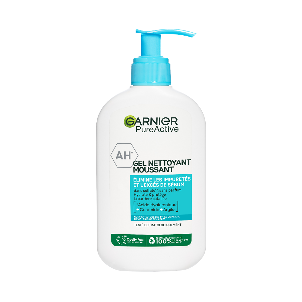 Gel nettoyant moussant GARNIER Skinactive 250mL