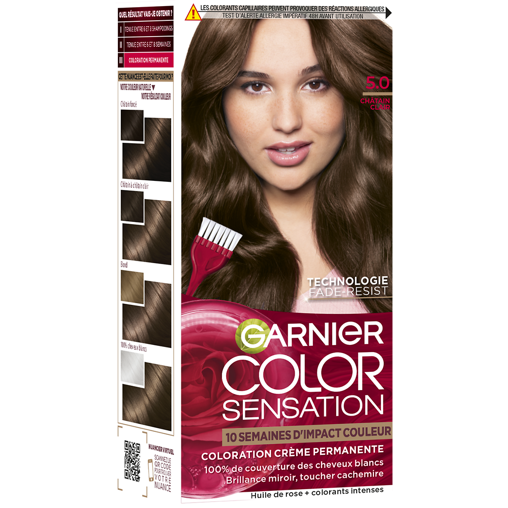 Coloration Châtain Clair 5.0 COLOR SENSATION Garnier