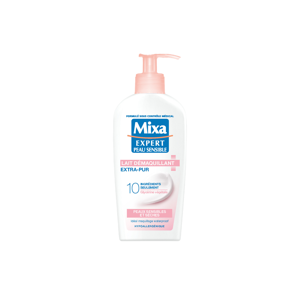 Lait démaquillant Extra-pur Anti-dessèchement MIXA Flacon Pompe 200 ml