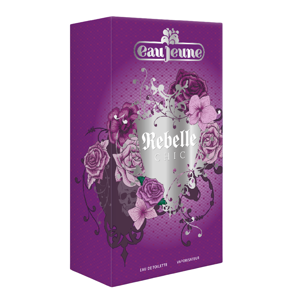 Eau de toilette femme femme "Rebelle Chic" EAU JEUNE, vaporisateur de75ml