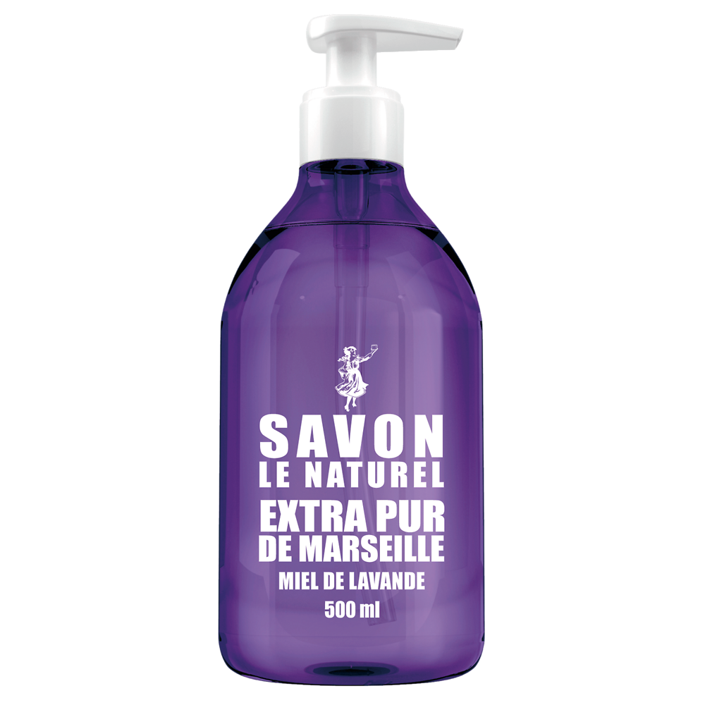 Savon liquide mains extra pur miel de lavande SAVON LE NATUREL, pompede 500ml