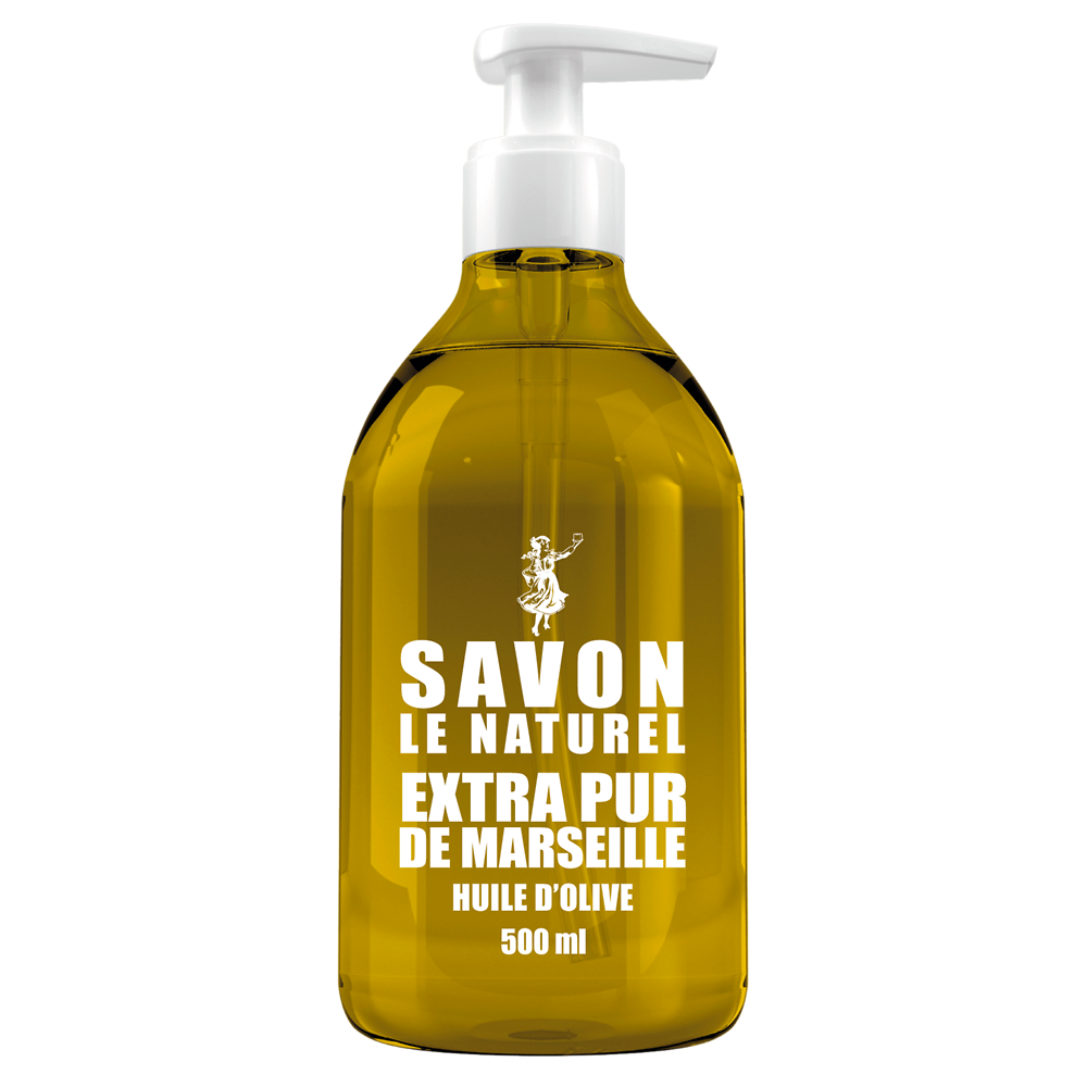 Savon liquie huile d'olive SAVON LE NATUREL, pompe de 500ml