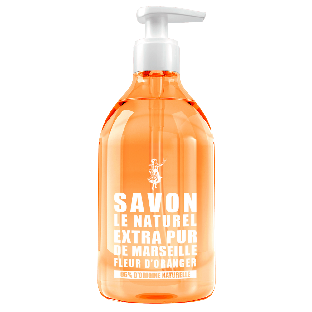 Savon liquide extra pur de marseille fleur d'oranger SAVON LE NATUREL,pompe de 500ml