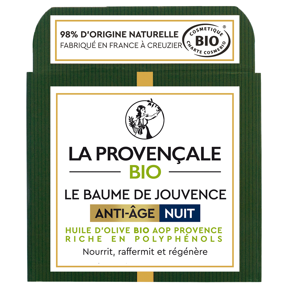 Crème Visage Baume de Jouvence Anti-Âge Nuit BIO LA PROVENCALE BIO Pot50 ml