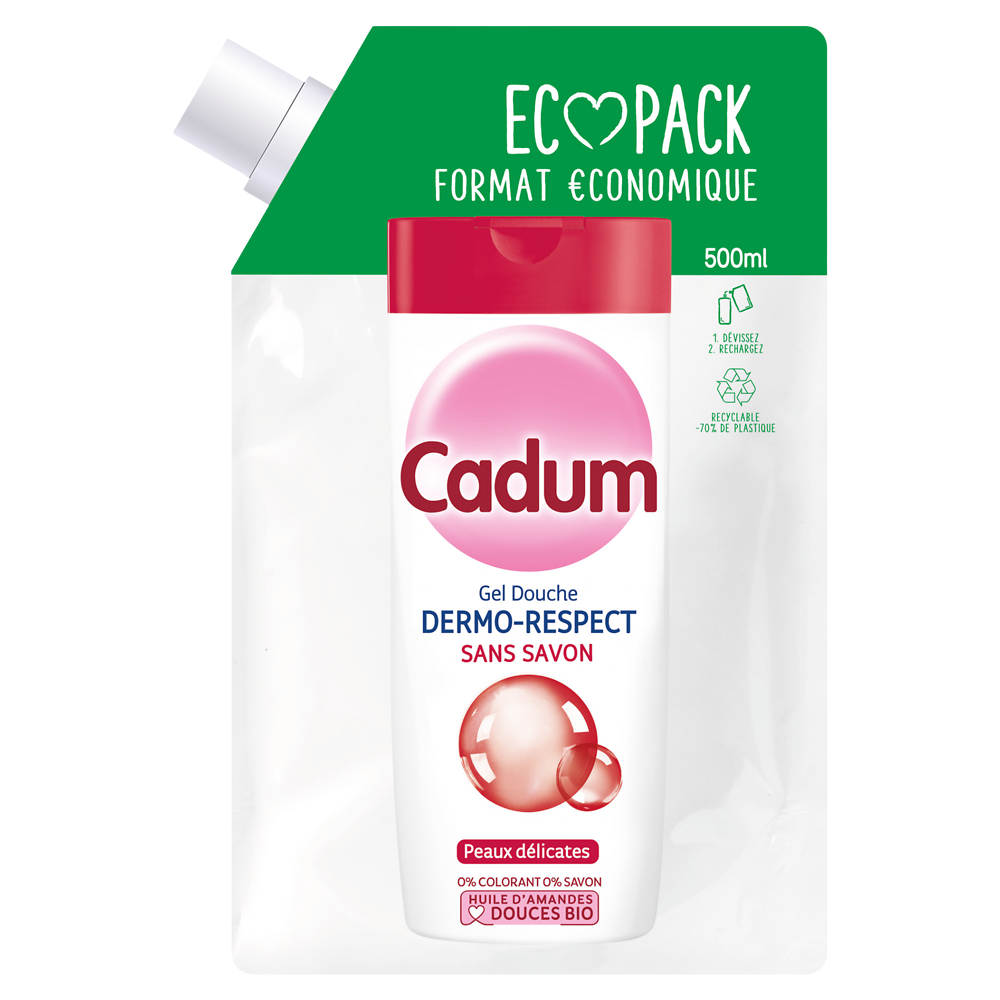 Ecopack Gel douche Dermo-Respect CADUM 500mL