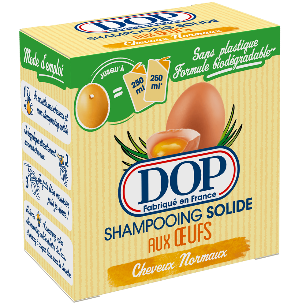 Shampooing solide Cheveux normaux aux oeufs DOP 65g