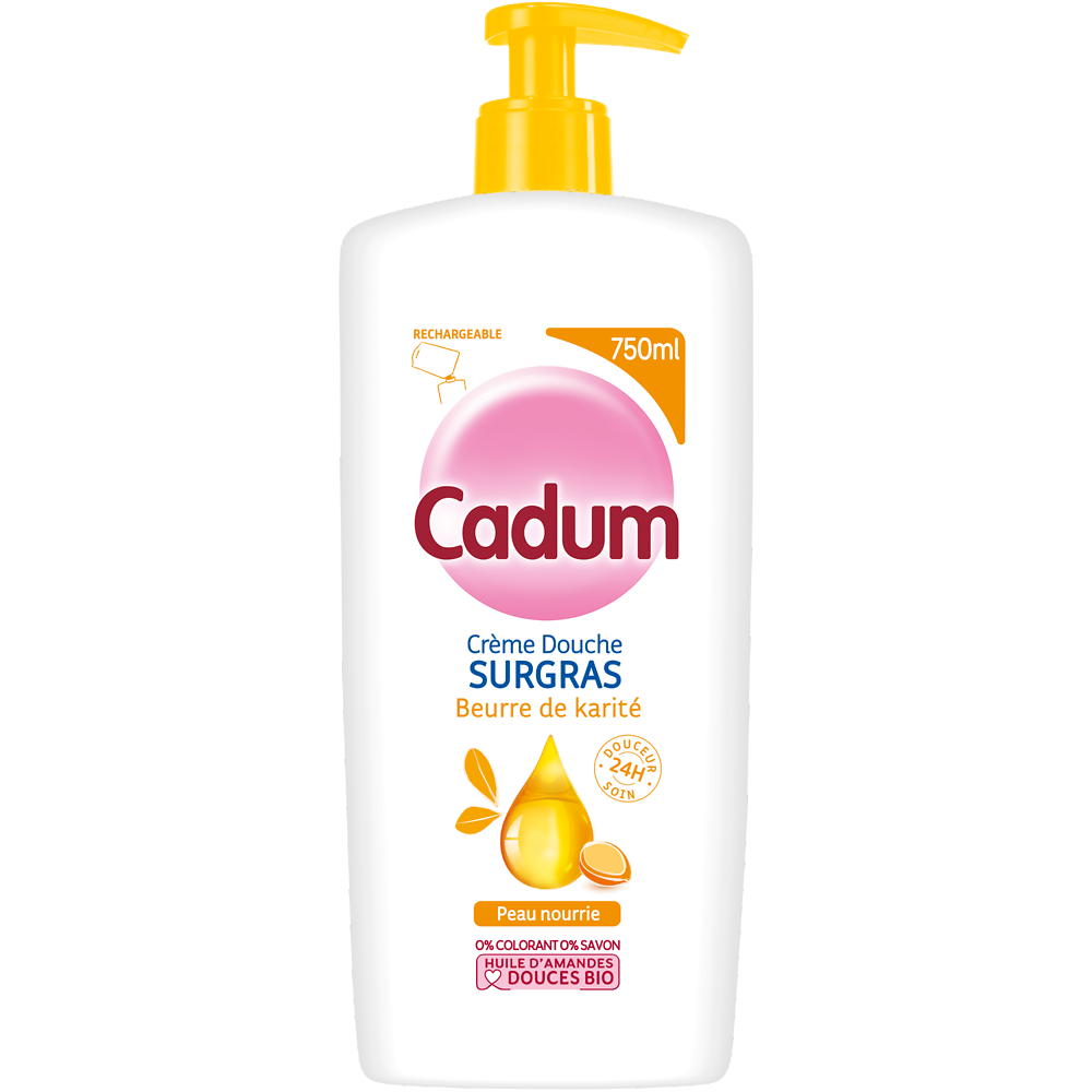 Crème douche surgras karité CADUM Flacon Pompe 750 ml