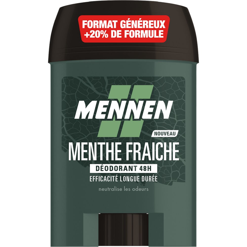 Déodorant Homme naturel menthe MENNEN stick 60ml