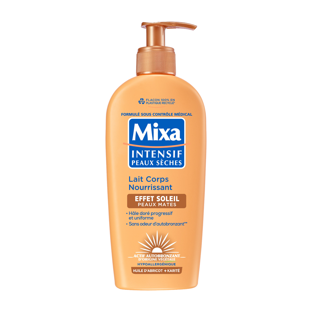 Lait int.px seches effet soleil peaux mates MIXA 250ml