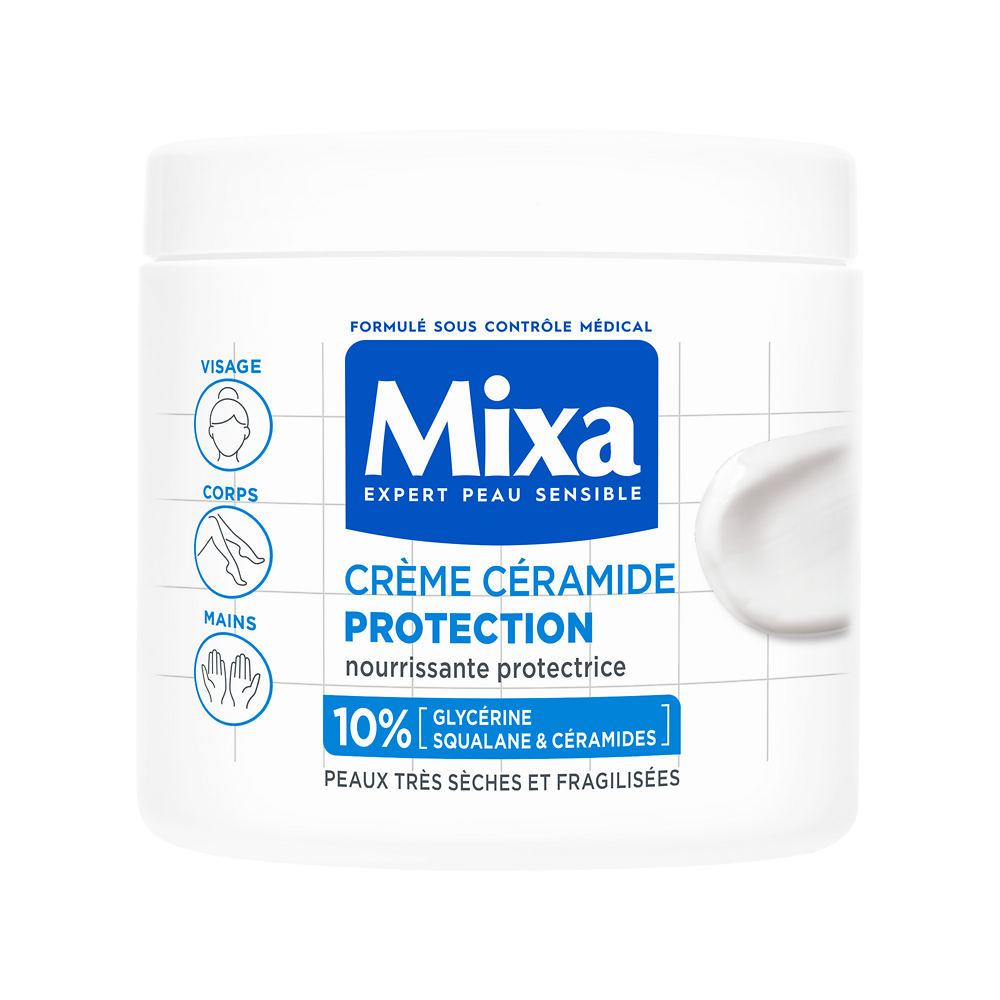 Crème pour corps Céramide IPS MIXA en pot 400mL