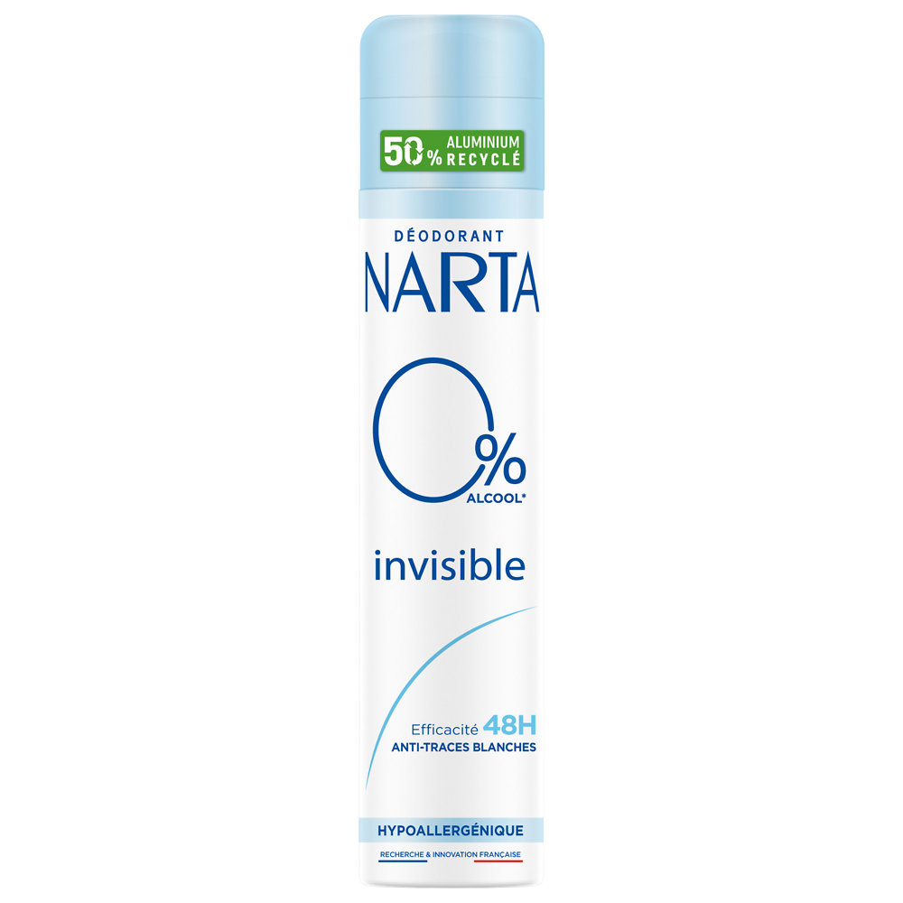 Déodorant femme spray Invisible 0% NARTA 200ml