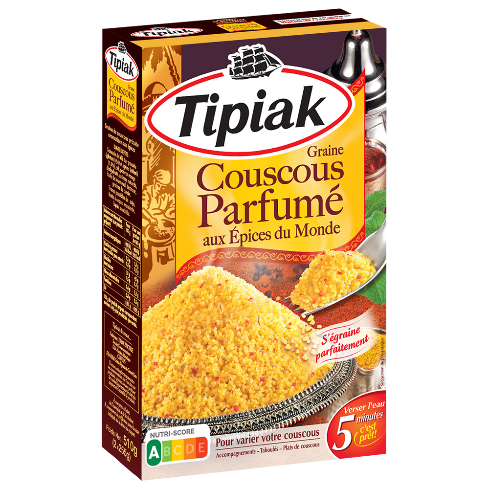 Couscous parfumé aux épices du monde TIPIAK - 2x255g