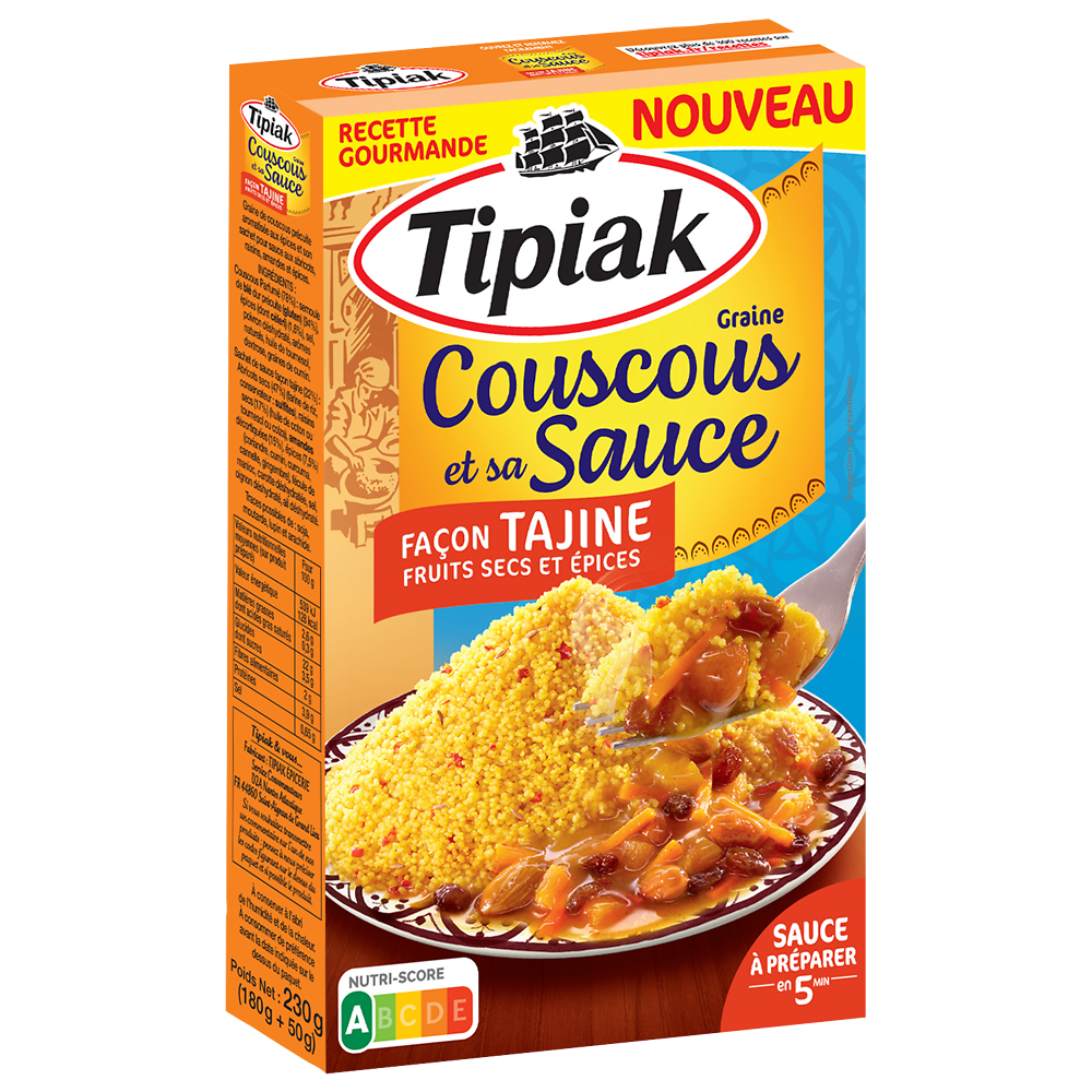 Couscous et sa sauce façon tajine TIPIAK - 230g