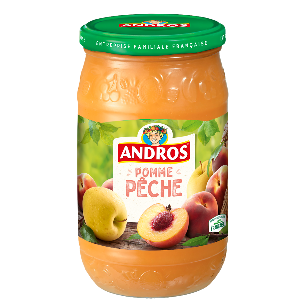 Compote pomme pêche ANDROS, 730g