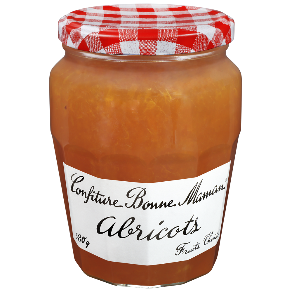 Confiture d'abricots BONNE MAMAN, pot familial de 680g