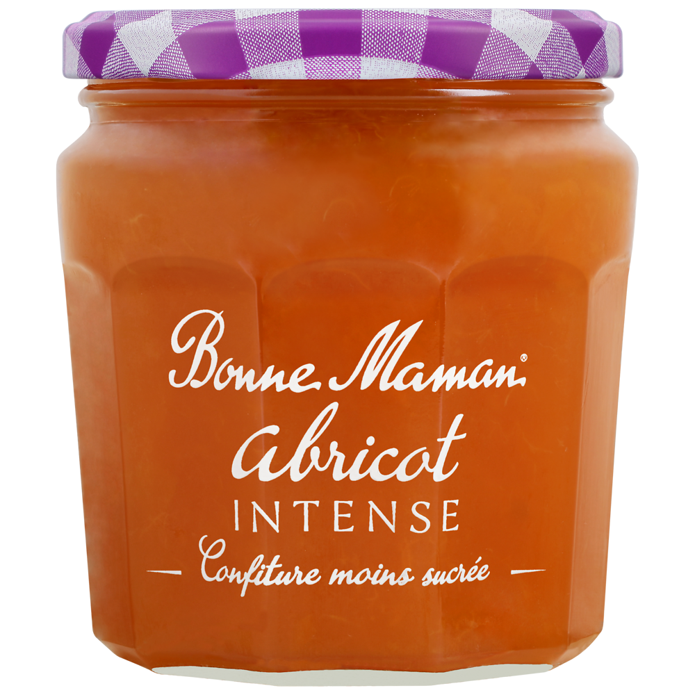 Confiture d'abricot intense BONNE MAMAN, 335g